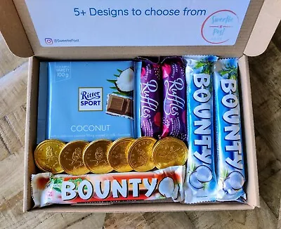 £10.99 • Buy Coconut Chocolate & Coin Gift | Coconut Hamper | Bounty Present | Gold Coins