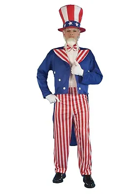 New Uncle Sam Costume Halloween Party USA Flag Standard Size One Size Fits All  • $39.95