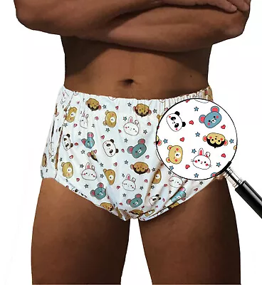 Printed PVC Snaps 4201PA Schwedenhose Adult Diaper Abdl Animal Print • $39.81