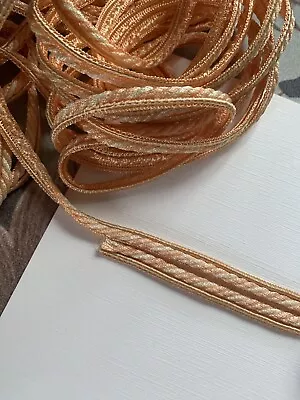 10m Lot Peach/ivory Twist Braid 8mm Lampshade/upholstery Trim/braid F0 • £5