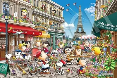 EPOCH PEANUTS Snoopy In Paris 1000 Piece Jigsaw Puzzle 19.7in X 29.5in New Japan • $50.98