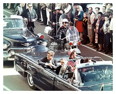 John F. Kennedy & Jackie In Dallas Motorcade Assassination 8x10 Photo Reprint • $8.49