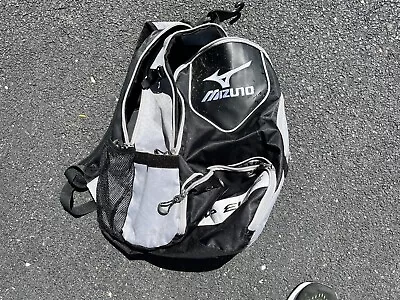 Mizuno Backpack Black Gray Sports Bag Baseball Bag Softball Bag • $0.99