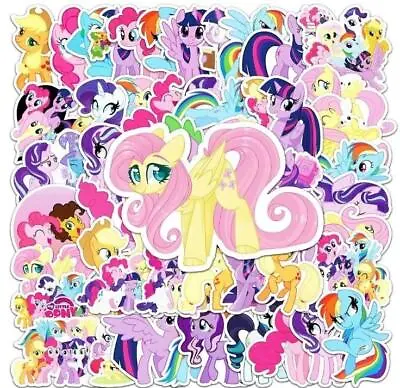 50 My Little Unicorn Pony Cartoon Stickers Girls Fun Bright Stickers • £6