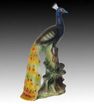 $90 • Buy Bradley Exclusives Japan Vintage Peacock Ceramic Figurines 9''