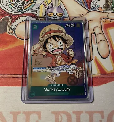 Monkey D. Luffy P-037 One Piece Promo Card TCG 1st Anniversary Stamped Foil NM • $10.99