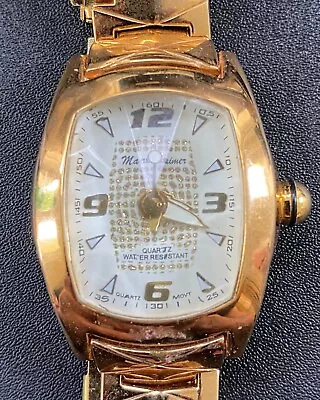 Mark Naimer Quartz Men's Wristwatch. 14k Gold Plated. RUNS.  • $26.36