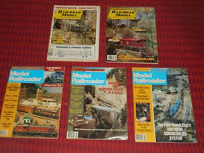 Model Railroader & Railroad Model Craftsman Magazine Lot (5) Issues 1977-1988 • $19.99