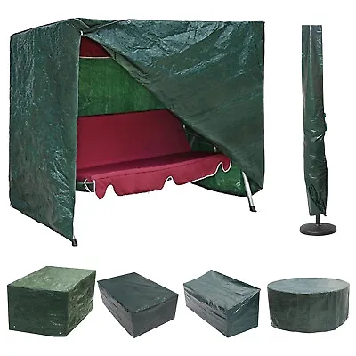 £6.99 • Buy Heavy Duty Waterproof Furniture Covers Tarpaulin Woven PE Green Garden Outdoor