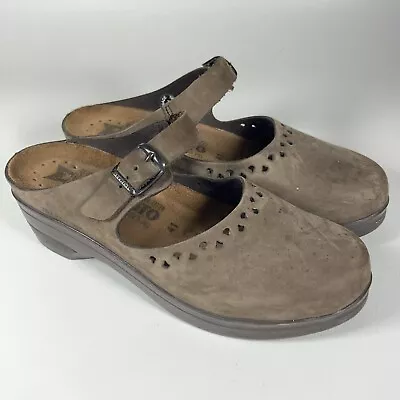 Mephisto 41 Mobils Sabatina Perforated Brown Nubuck Leather Slip On Mary Janes • $34.91