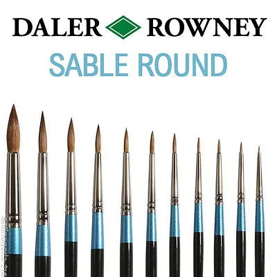 £6.99 • Buy Daler Rowney Aquafine Watercolour Brushes SABLE ROUND