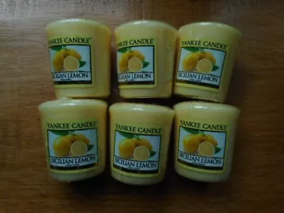 Yankee Candle 6 Rare Sicilian Lemon  Sampler Votives Htf • £14.99