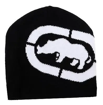 Ecko Unltd Reversible Beanie Knit OSFM Hat With Rhino Logo Black • $17.99