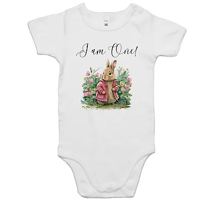 First Birthday One Piece Peter Rabbit Birthday One Piece First Birthday Romper • $29.95