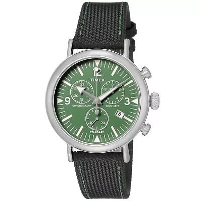 Timex Men's Standard Chronograph Green Dial Watch TW2V43900 • $69.99
