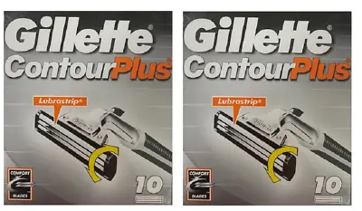 Gillette Contour Plus Razor Blades 20 Cartridges - FITS ALL ATRA RAZORS • $33.70