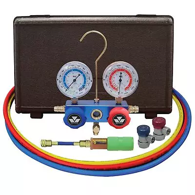 Mastercool 89661-UV Aluminum Manifold Gauge Set And Mini Dye Injector With Manua • $141.71