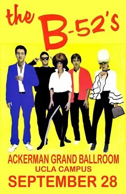 The B-52's UCLA Concert Poster 11 X 17 Framed • $21.99