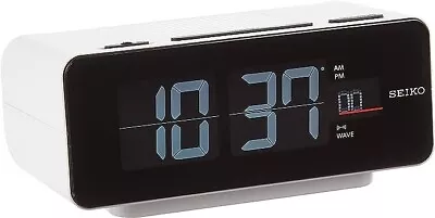 Seiko Table Clock Radio Controlled Digital AC Color LCD Series C3 FLIP DL213W • £90.87