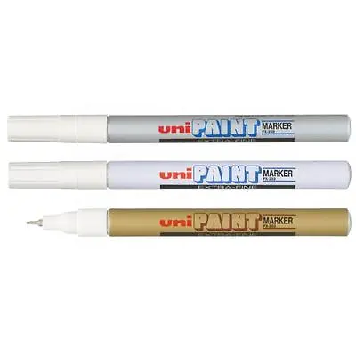 Uni-Ball Paint Marker Pen Extra Fine PX-203 - Pack Of 3 - 3 Colours Available  • £8.99