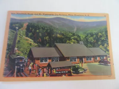 Mt Washington Cog Railway Train In White Mountains New Hampshire Linen Postcard • $2