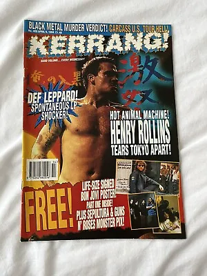 £2 • Buy Kerrang! Magazine April 1994 Sepultura Bon Jovi Kiss POSTERS