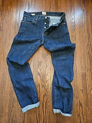 Mens J. Crew 484 Selvedge Stretch Jeans Slim Button Fly Size 31x32 • $10