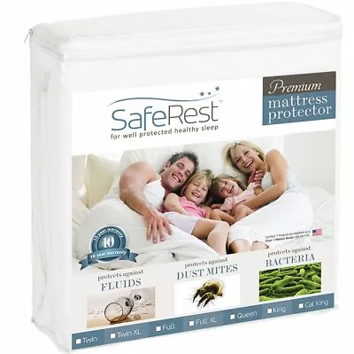 SafeRest Cal King Size Premium Hypoallergenic Waterproof Mattress Protector • £75.65