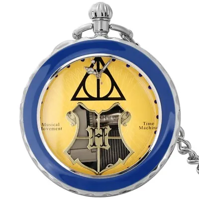 Retro Harry Potter Song Manual Musical Quartz Analog Pocket Watch Pendant Chain • $15.76