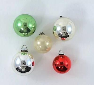 5 Christmas Ornaments Shiny Brite Glass Vintage • $9.99