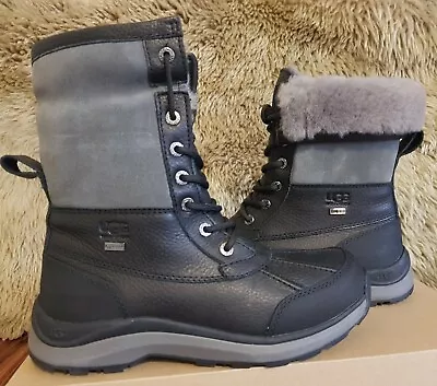 Ugg Black Adirondack Iii Waterproof Snow Winter Boots Women's Size 7.5 New! • $179