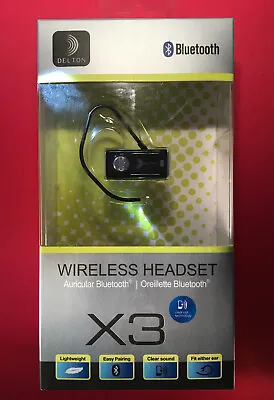 Delton Wireless X3 Bluetooth V2.0 + EDR Smartphone / Cell Phone Headset Black • $7.50