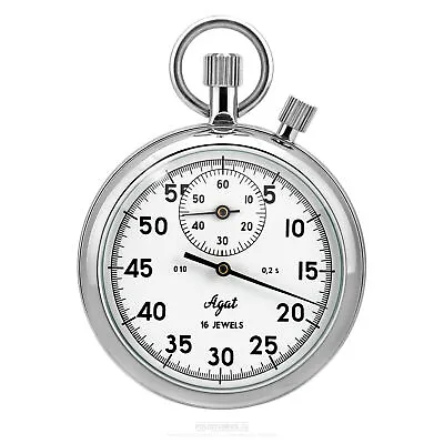 Analog Stopwatch Timekeeper - Agat - 1/5 Sec. 60 Min - Analogue • £87.74