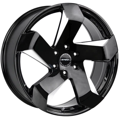 $325.50 • Buy Strada S65 Coltello 22x9 5x112 +35mm Black/Milled Wheel Rim 22  Inch