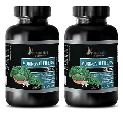 Antioxidant Miracle - MORINGA OLEIFERA 1200 - Cardiovascular - 2 Bottles • $38.08