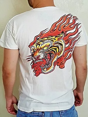 Fierce Tiger Yakuza Irezumi Japanese Tattoo Style V Neck T-Shirt Men Work • $23.99