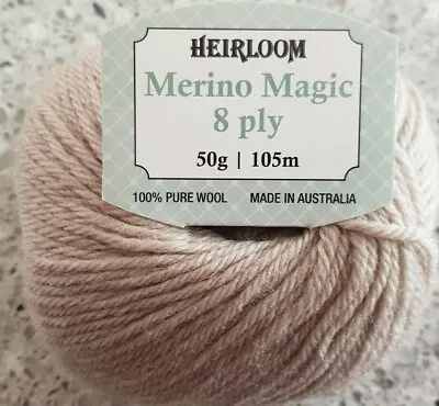 Heirloom Merino Magic 8 Ply #243 Sand 100% Wool  • $5.50