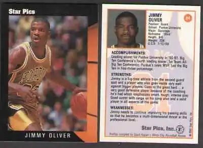 1991 Star Pics. Draft Card. #64. Jimmy Oliver • $1.29