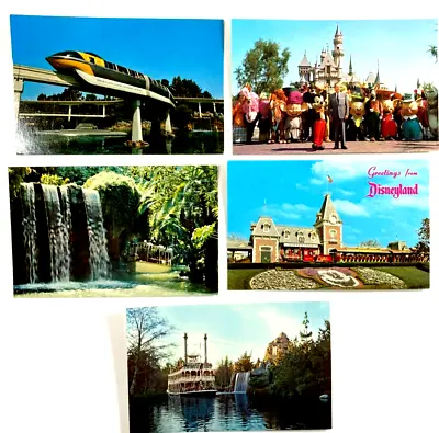 Vintage Disneyland Postcards  Mixed Lot Of 5 Different Disney Attractions  1970s • $9.83