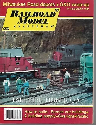 Railroad Model Craftsman Magazine August 1981 Milwaukee Road Depots • $9.99