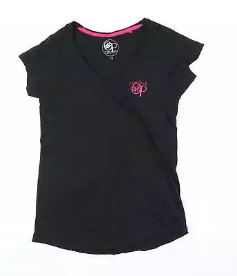 Ocean Pacific Womens Black Cotton Tunic T-Shirt Size 12 Scoop Neck • £5.75