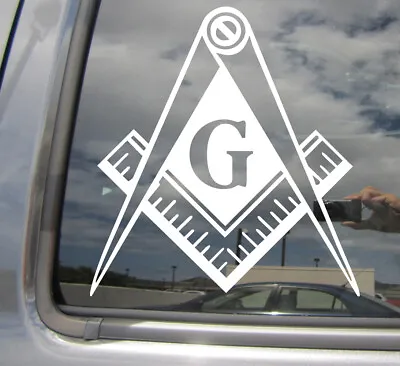 Freemason G Masonic Masons Free Mason Car Truck Vinyl Decal Window Sticker 10029 • $4.99