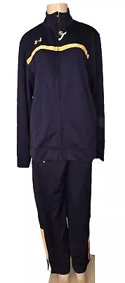 Mens Under Armour Navy 2 Piece Jogging Track Suit Size Medium Loose NWT • $49.99