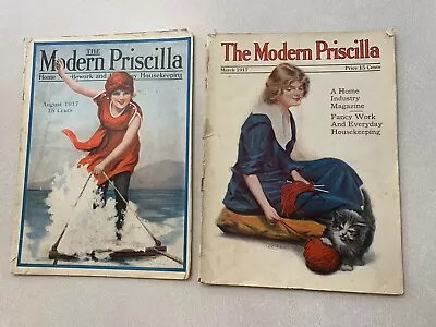 The Modern Priscilla Magazines 1917 Lot 2NeedleworkEveryday HousekeepingAds • $19.99