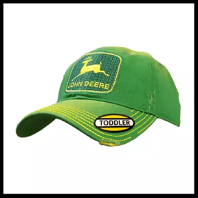 John Deere Vintage Logo Kids Toddler Adjustable Cap Hat LP71414 Green/Yellow • $29.95