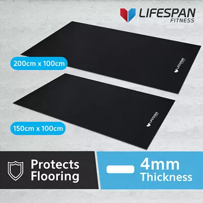 $109 • Buy NEW 1.5m 2.0m Lifespan Fitness Home/Gym Rubber Floor Mat Treadmill Exercise Bike