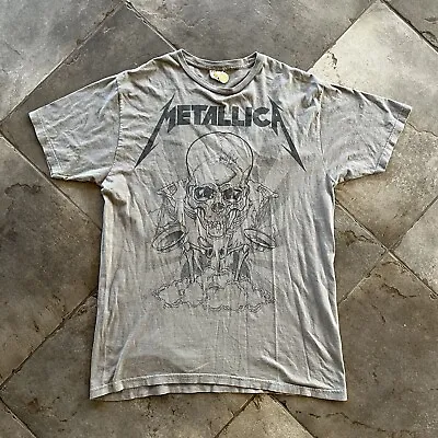 Vtg Metallica Justice  Money Tips Her Scales  T-Shirt XL Skull Graphic Band Tee • $31.49