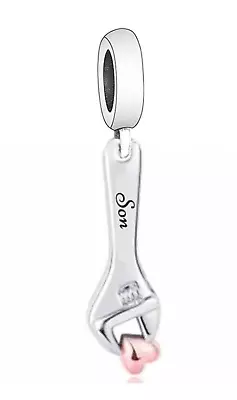 CLOSING DOWN SALE Brand New Sterling Silver Son Wrench Memory Dangle Charm • £14.99