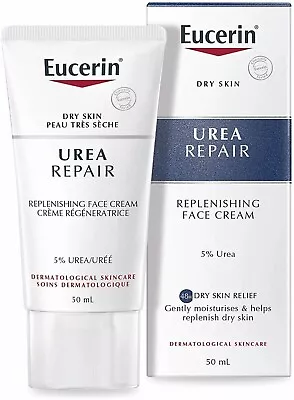 Eucerin Dry Skin Relief | Urea Repair | Replenishing Face Cream - 5% Urea | 50ml • £11.95