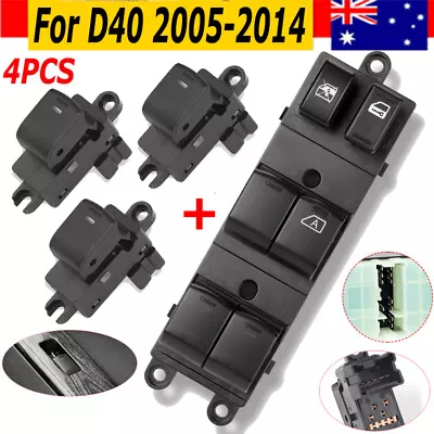 Set Of Power Master Window Switch +3 Single For Nissan Navara D40 2005-2014 AU • $61.73